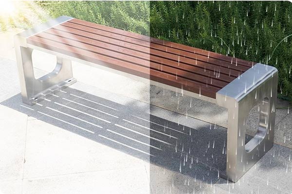 Ghế dài công viên không tựa gỗ nhựa