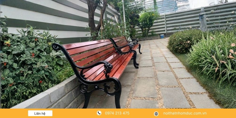 Ghế công viên GCV-3 tại không gian ngoài trời