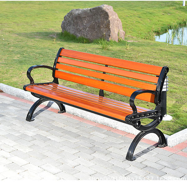 Ghế công viên có tựa gỗ nhựa