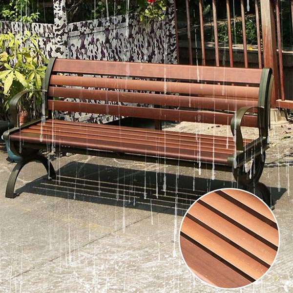 Ghế công viên có tựa gỗ nhựa
