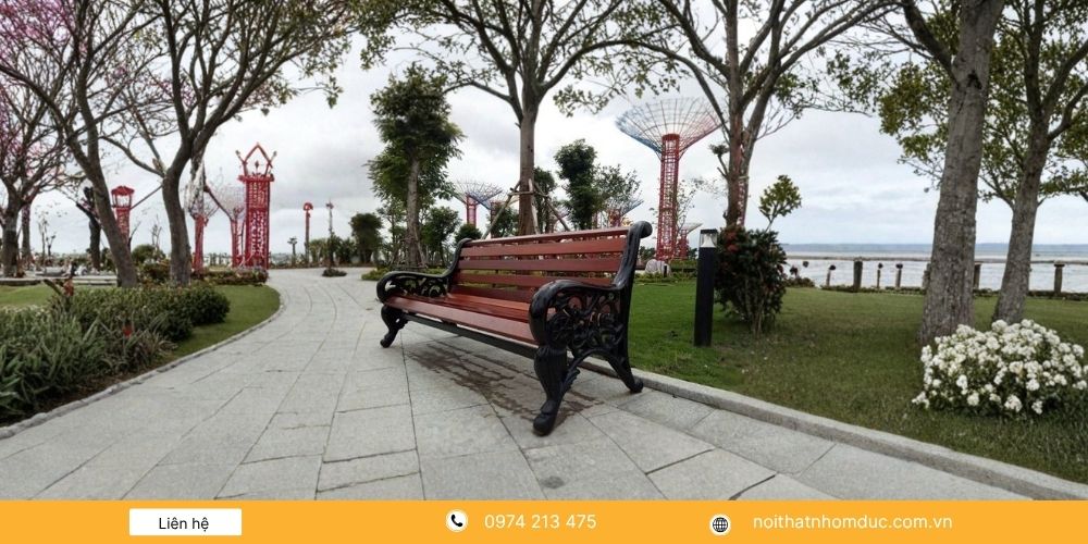 Hình ảnh ứng dụng thực tế ghế công viên sân vườn