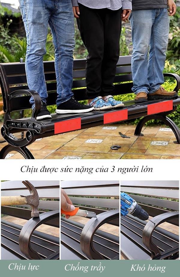 Đặc điểm ghế băng có tựa nhôm đúc