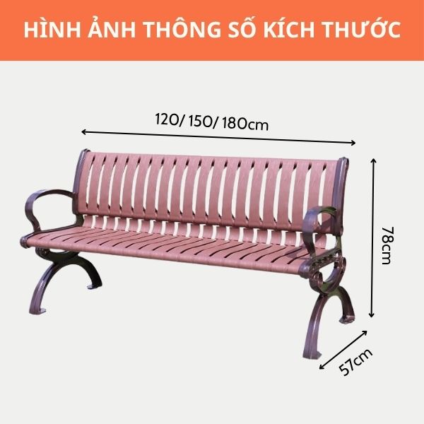 Ghế ngồi công viên có tựa