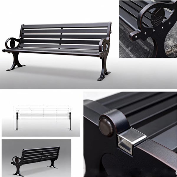 Thiết kế ghế nhôm đúc sân vườn đơn giản nhưng chắc chắn