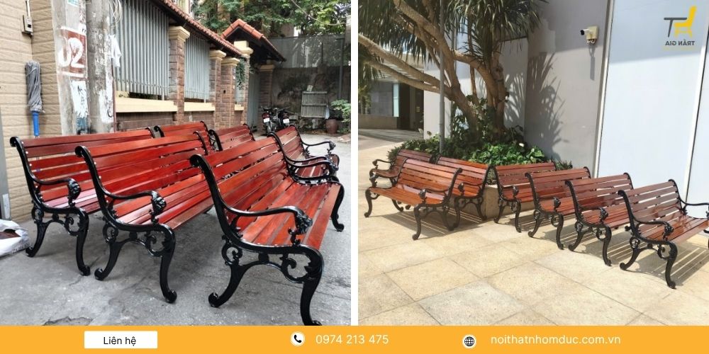 Mẫu ghế công viên sân vườn GCV-3