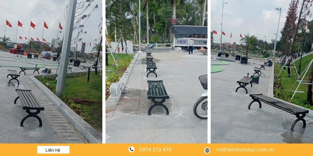 Nội Thất Trần Gia bố trí ghế công viên hợp lý tại quảng trường