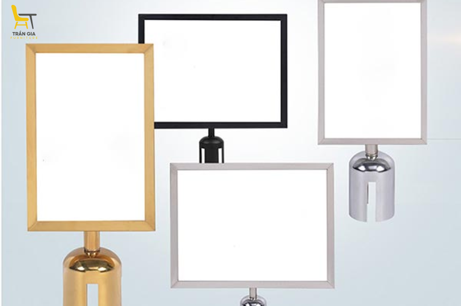 Bảng thông báo gắn đầu cột chắn kích thước khổ A3 A4