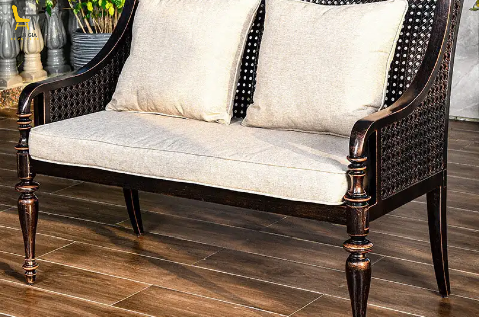 Bàn ghế nhôm đúc dạng sofa ngoài trời BG-07
