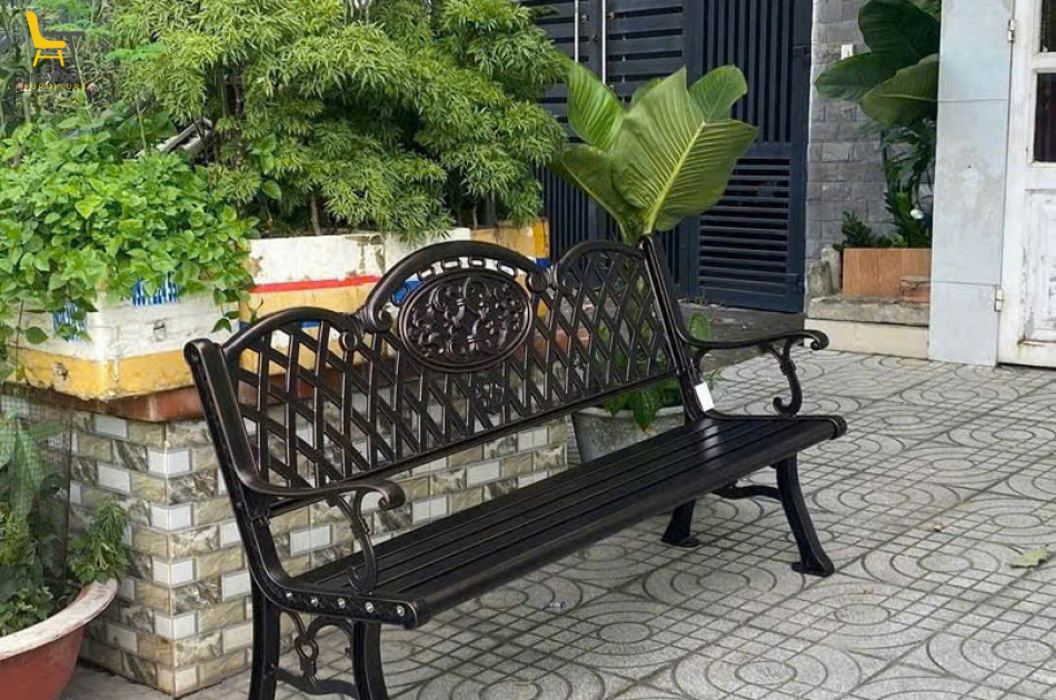 Ghế Dài Nhôm Đúc Nhập Khẩu Sân Vườn Cao Cấp - Trần Gia GDN1