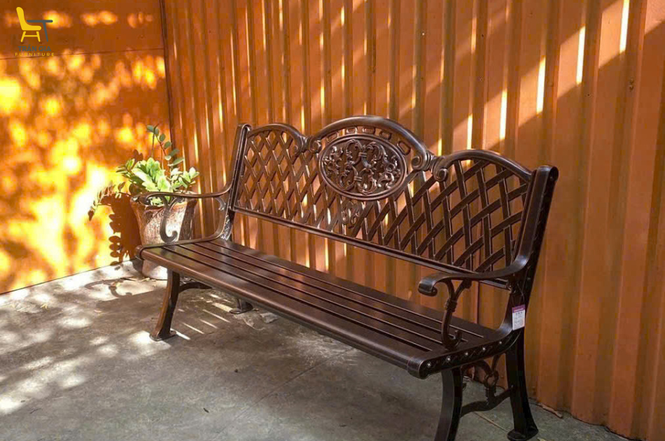 Ghế Dài Nhôm Đúc Nhập Khẩu Sân Vườn Cao Cấp - Trần Gia GDN1