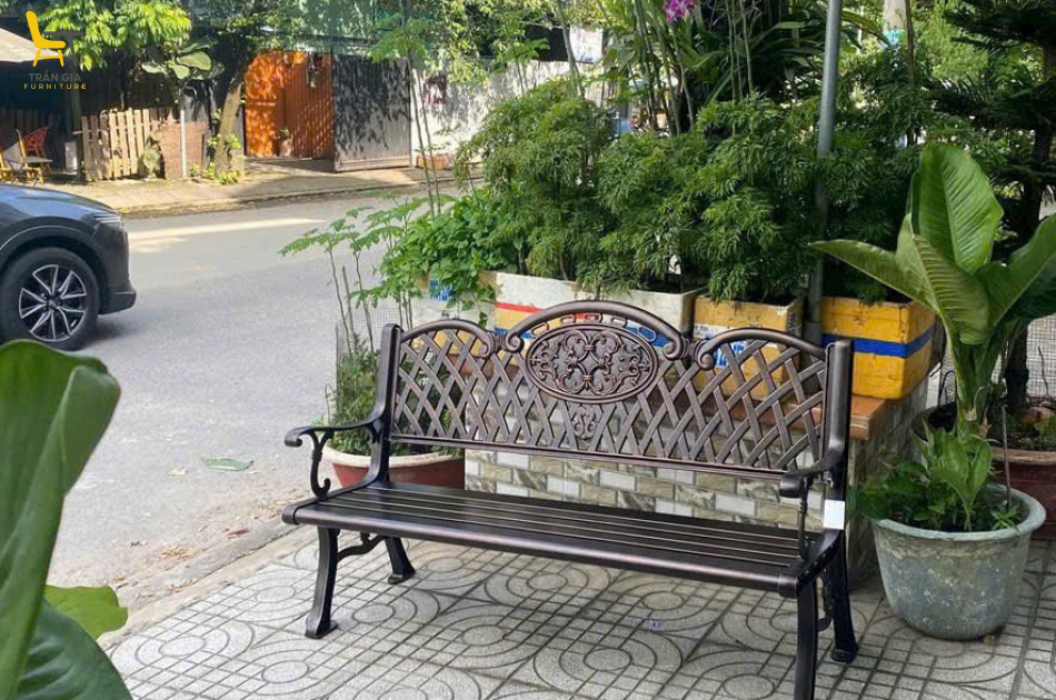 Ghế Dài Nhôm Đúc Nhập Khẩu Sân Vườn Cao Cấp - Trần Gia GDN1