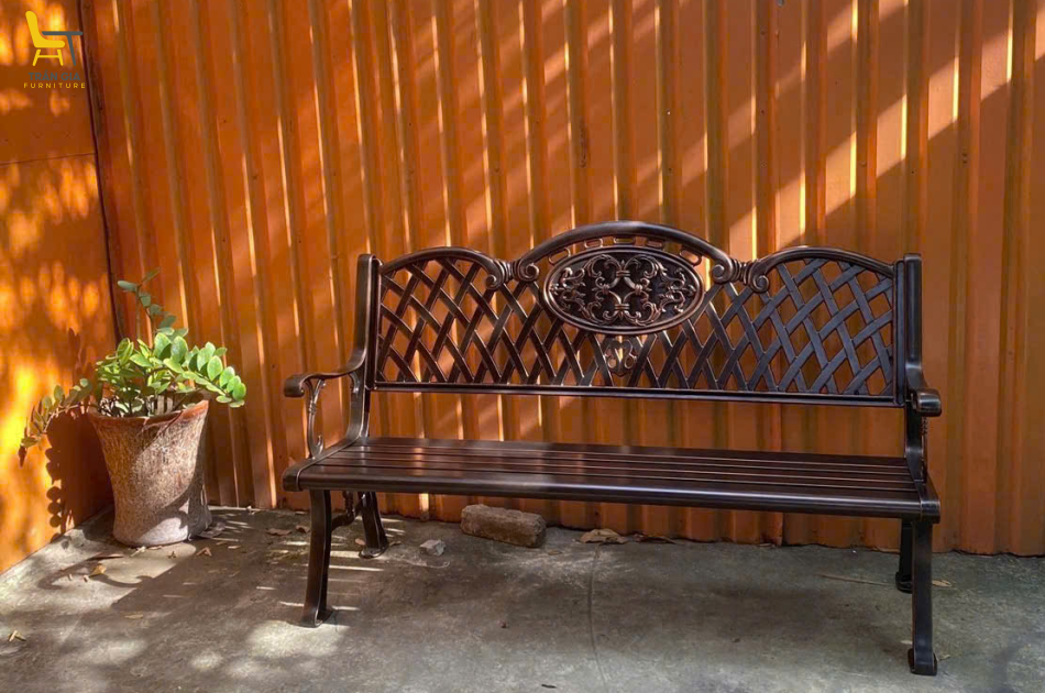 Ghế Dài Nhôm Đúc Nhập Khẩu Sân Vườn Cao Cấp - Trần Gia GDN1