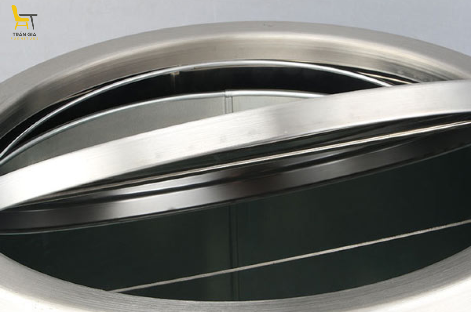 Thùng rác inox nắp lật tròn nhiều dung tích