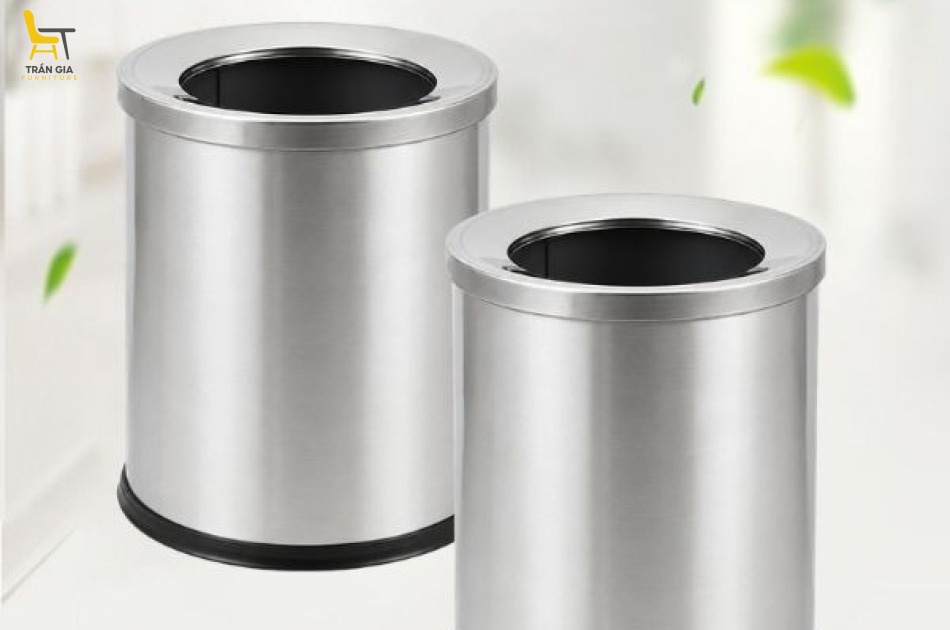 Thùng đựng rác văn phòng inox nắp hở