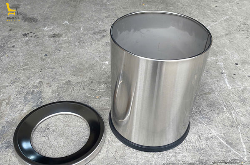 Thùng đựng rác văn phòng inox nắp hở