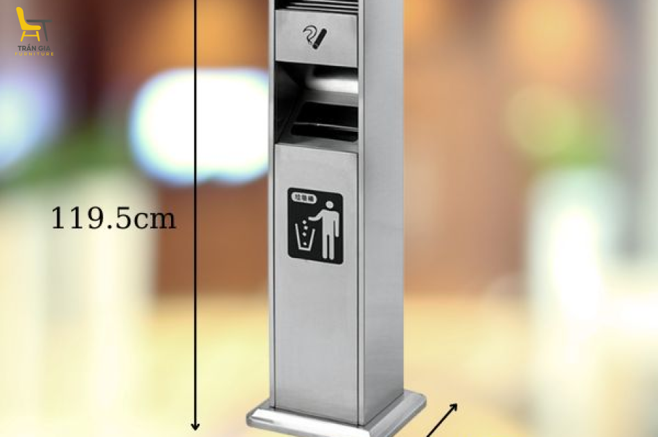 Trụ gạt tàn thuốc công cộng bằng inox CGT-02