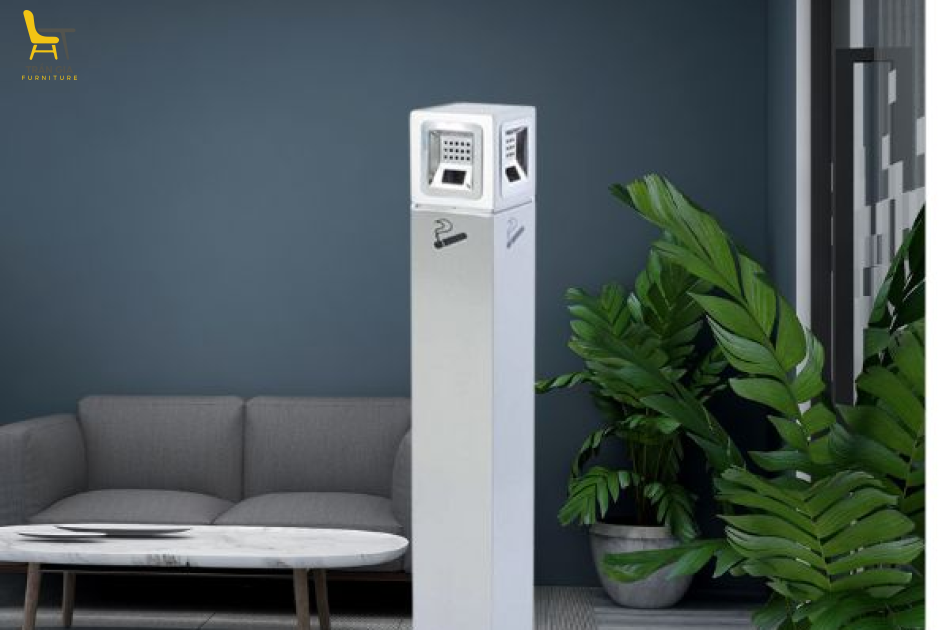 Cây gạt tàn thuốc lá trụ vuông bằng inox