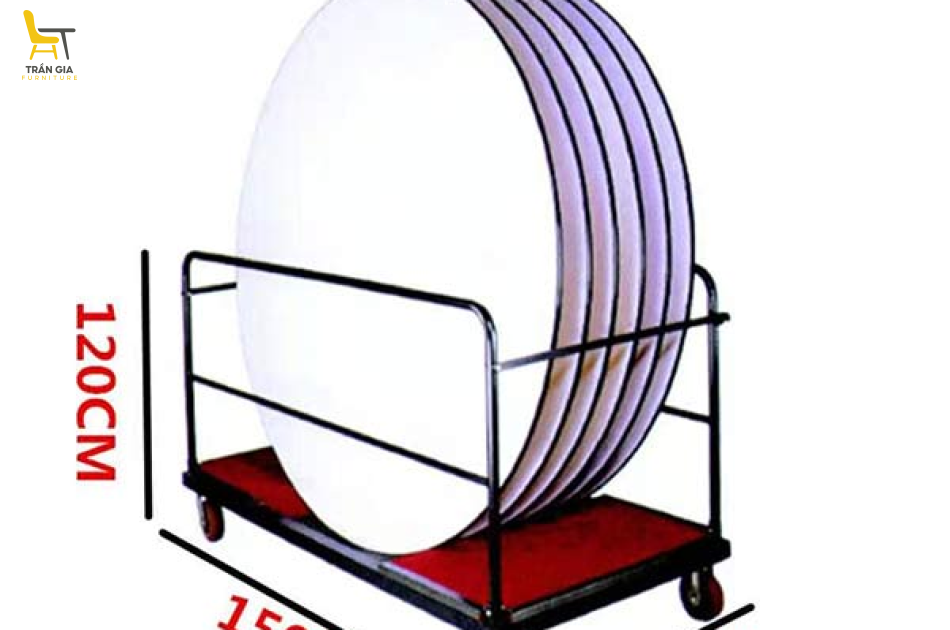 Xe đẩy bàn xoay, mâm kính xoay nhà hàng