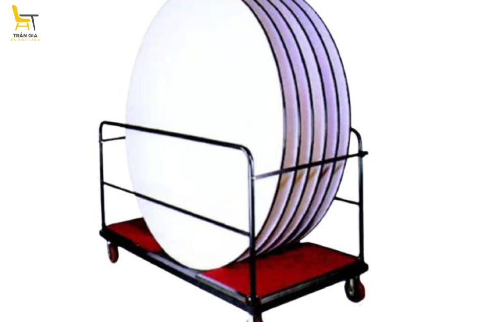 Xe đẩy bàn xoay, mâm kính xoay nhà hàng