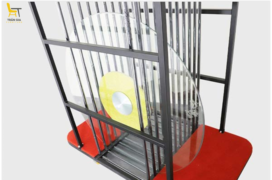Xe đẩy mâm xoay bàn tiệc cỡ lớn bằng thép