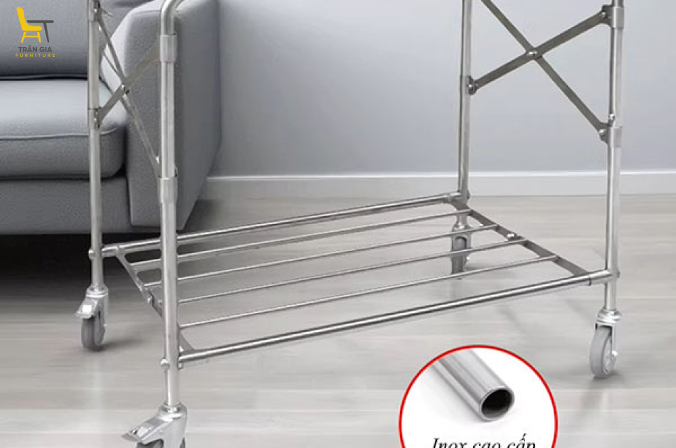 Xe chở đồ vải khung gấp gọn 2 kích thước lớn nhỏ