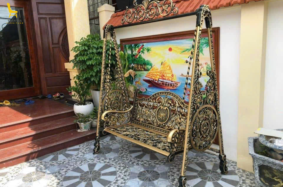 Xích đu nhôm đúc sân vườn XĐ-3