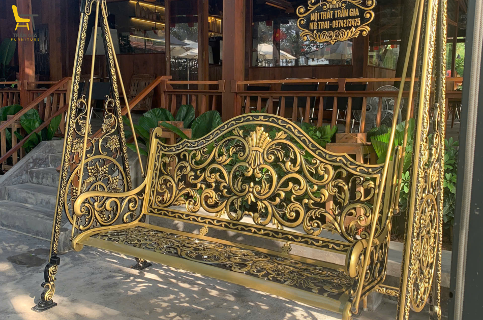 Xích đu nhôm đúc sân vườn XĐ-4