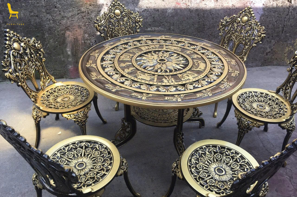 Bàn ghế nhôm đúc BT-2