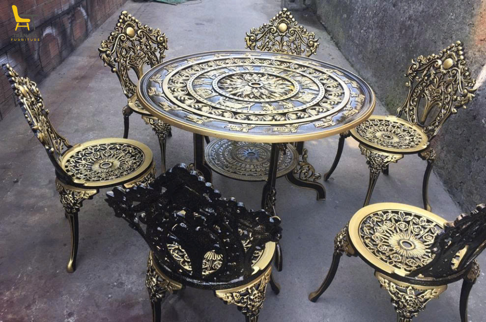 Bàn ghế nhôm đúc BT-2