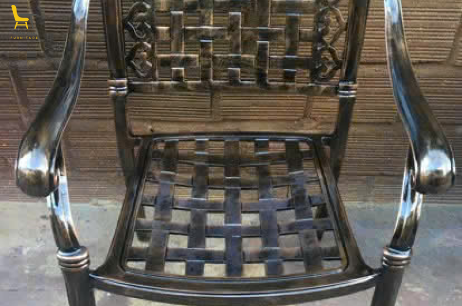 Bàn ghế nhôm đúc BT-4 bàn vuông 