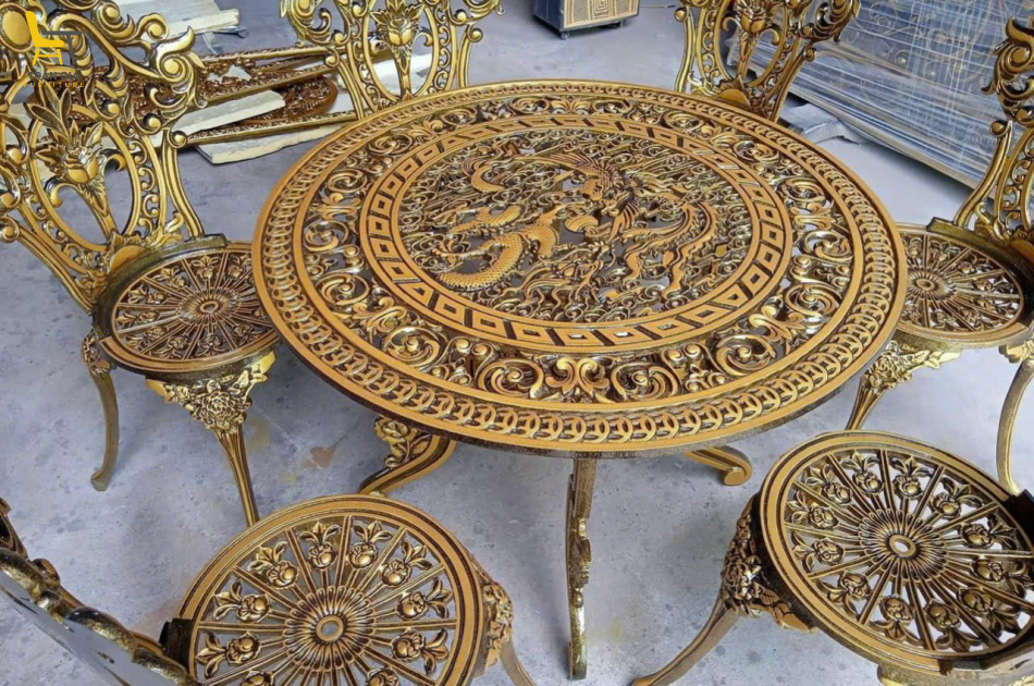 Bàn ghế nhôm đúc BT-6