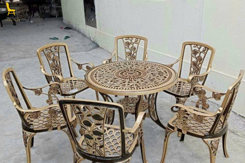 Bàn ghế nhôm đúc BT-7
