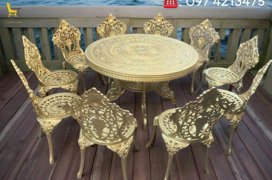 Bàn ghế nhôm đúc BT-9