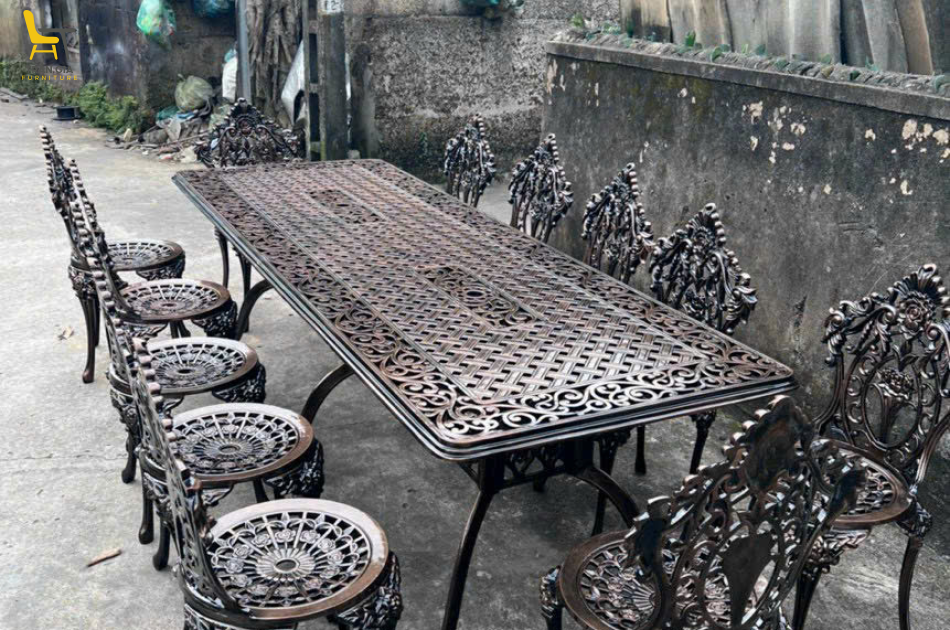 Bàn ghế nhôm đúc BD-2